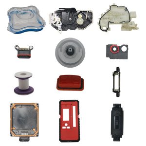 Productos de silicona moldeados por inyección en dos colores